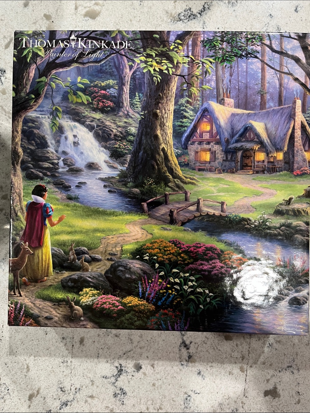 “Snow White Discovers the Cottage” Thomas Kinkade puzzle by Disney - Picture 3 of 3